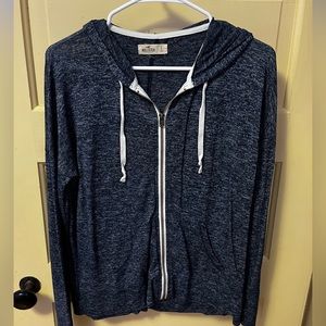 Blue Hollister zip up hoodie